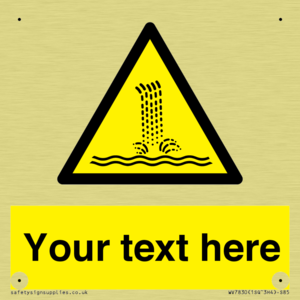 Custom warning artificial waterfall